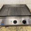 RVS Saro Grillplaat Bakplaat Geribbeld 60 cm 400V Horeca