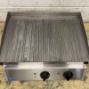RVS Saro Grillplaat Bakplaat Geribbeld 60 cm 400V Horeca - Afbeelding 2