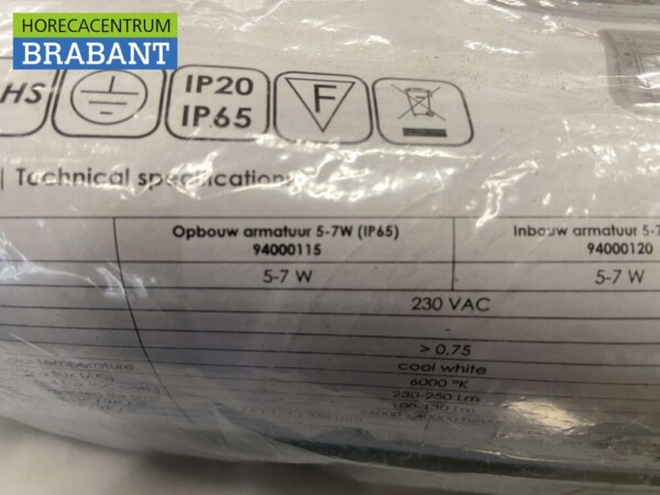 Noodverlichting Nooduitgang verlichting Noodverlichtingsarmatuur 230V Accu Horeca Winkel - Afbeelding 4