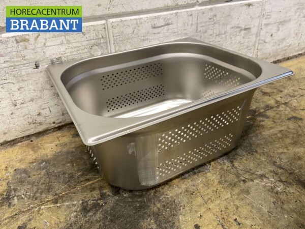 RVS Geperforeerde gastronorm bak GN bak 1/2 Diepte 150 mm Horeca - Afbeelding 3