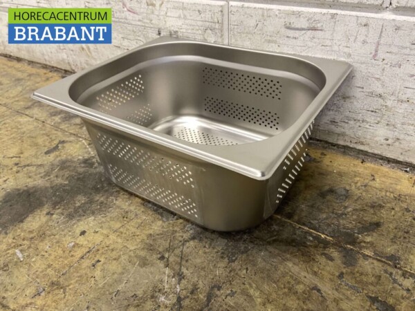 RVS Geperforeerde gastronorm bak GN bak 1/2 Diepte 150 mm Horeca - Afbeelding 4