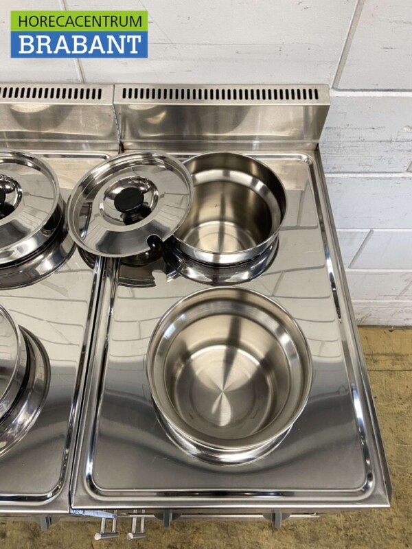 RVS Profinox Hotpot Hot Pot bain marie 4 x 4,2 liter 2 x 230V Horeca - Afbeelding 6
