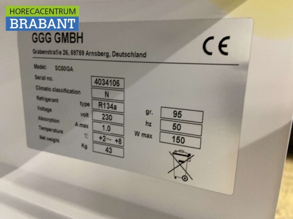 GGG Glasdeurkoeling Koelkast met Glazen deur 68 liter 230V Horeca - Afbeelding 5
