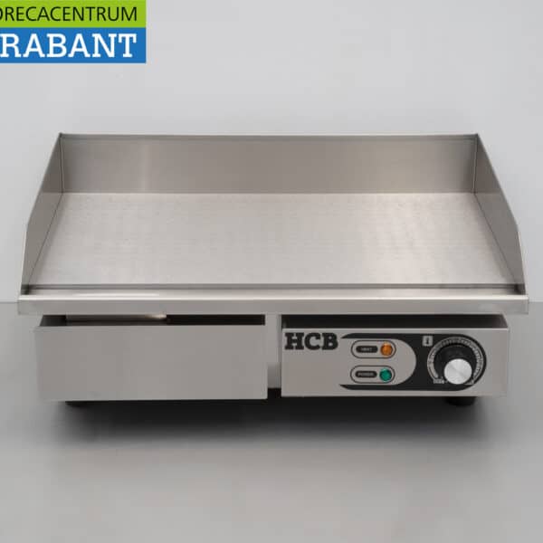 HCB RVS Grillplaat Bakplaat Gladde plaat 55 cm 230V Horeca