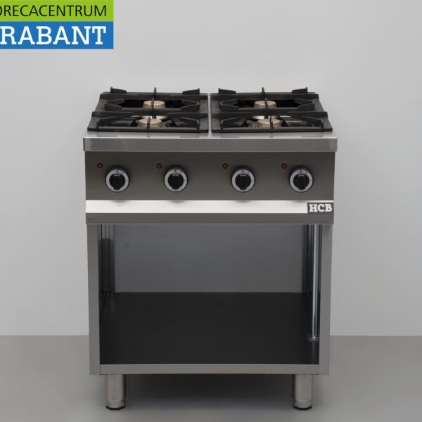 HCB RVS 4 pits gasfornuis fornuis Series 700 70 cm 24 kW Horeca