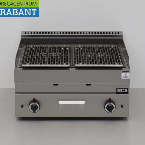 HCB RVS Lavagrill grill steengrill 650 Series 70 cm Gas Horeca