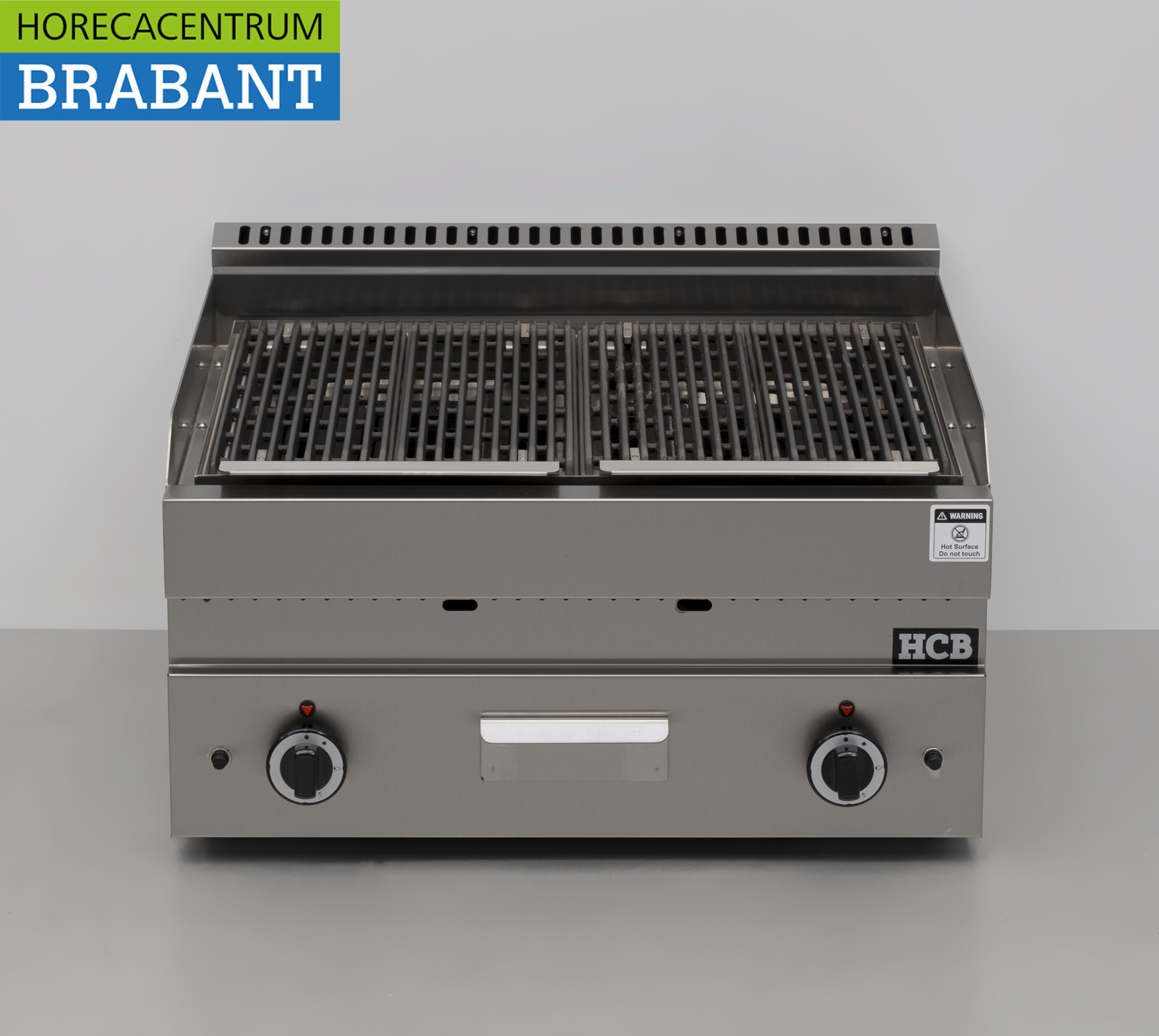 HCB RVS Lavagrill grill steengrill 650 Series 70 cm Gas Horeca