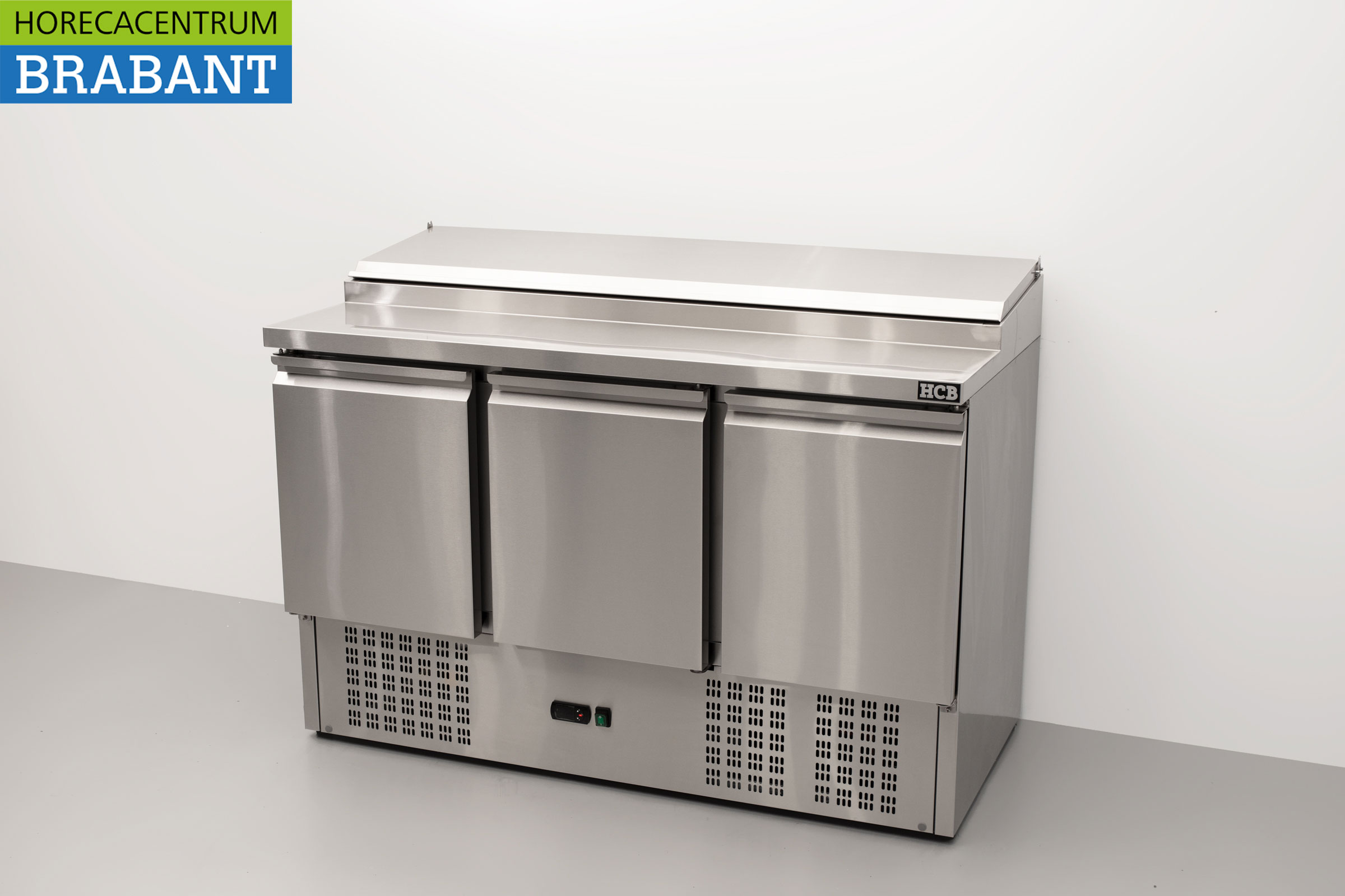 HCB RVS Saladette Saladiere Koelwerkbank 136,5 cm 230V Horeca - Afbeelding 2