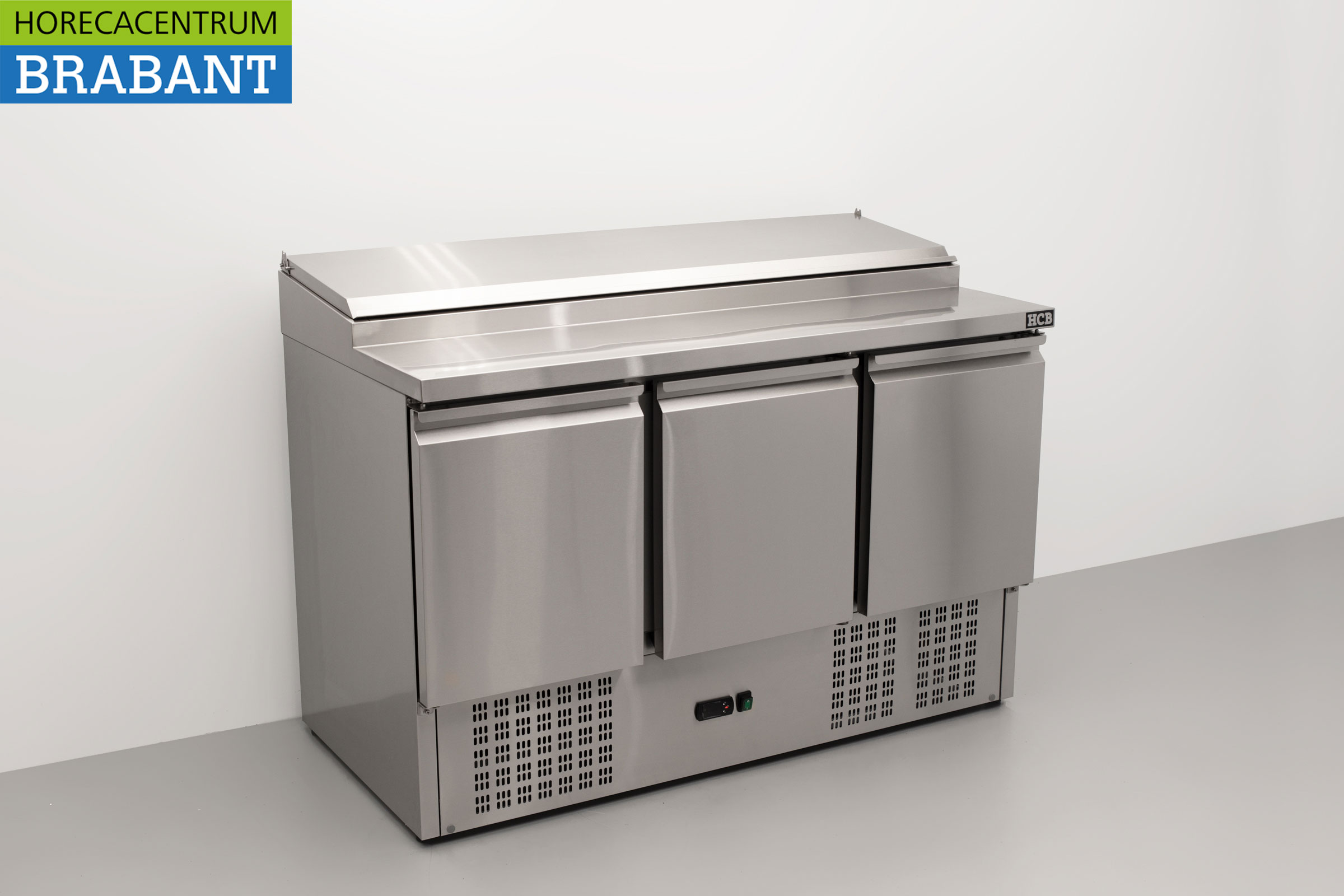 HCB RVS Saladette Saladiere Koelwerkbank 136,5 cm 230V Horeca - Afbeelding 3