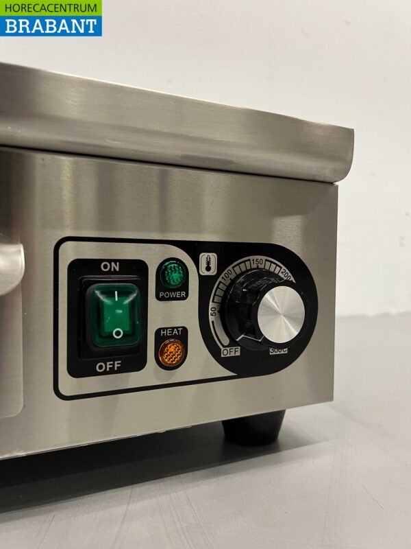 RVS Grillplaat Bakplaat 1/2 Geribbeld 36 cm 230V Horeca - Afbeelding 4