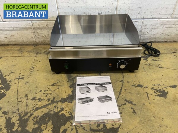 RVS Chroom Grillplaat Bakplaat 55 cm 230V Horeca - Afbeelding 2