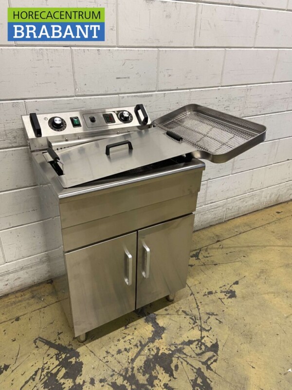 RVS Visfriteuse Oliebolfriteuse Friteuse Frituur 20 liter 400V Horeca - Afbeelding 3