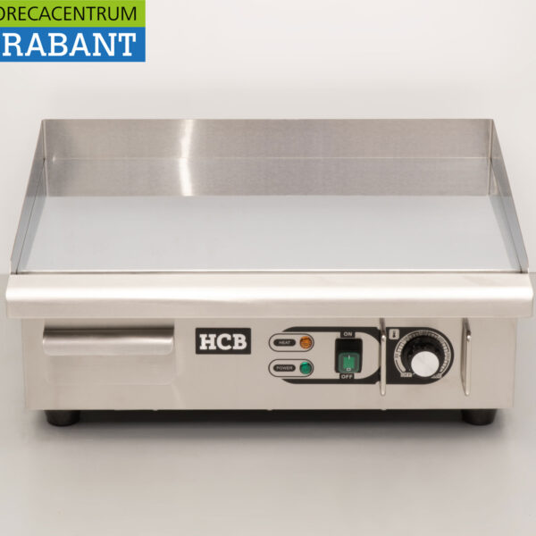 HCB RVS Spiegelbakplaat Chroom Grillplaat Bakplaat 55 cm 230V Horeca