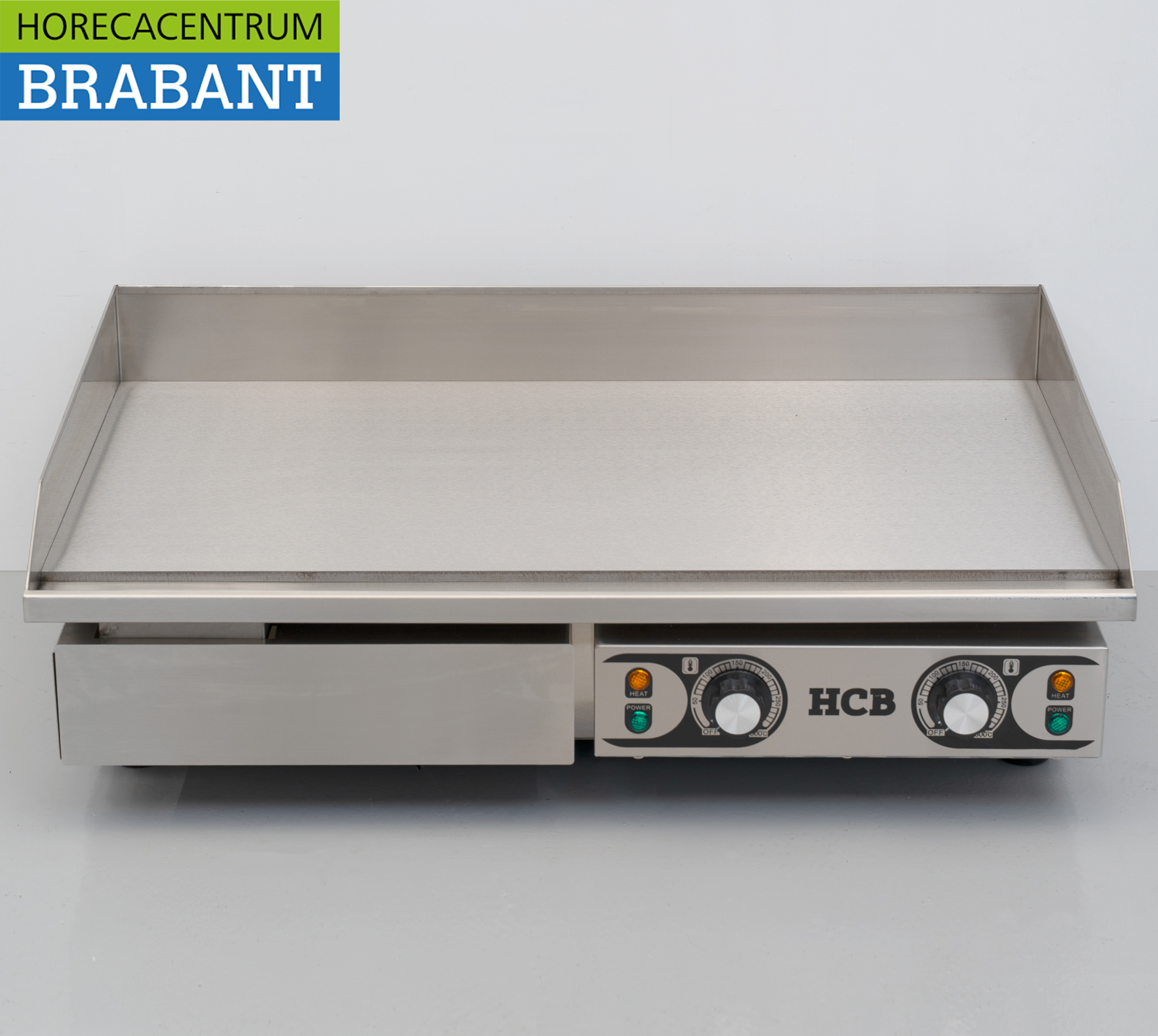 HCB RVS Gladde Grillplaat Bakplaat 73 cm 2 x 230V Horeca
