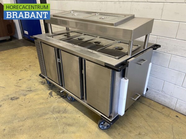 RVS Rieber Verrijdbare koelwerkbank 3 deuren en saladiere 174 cm 230V Horeca - Afbeelding 2