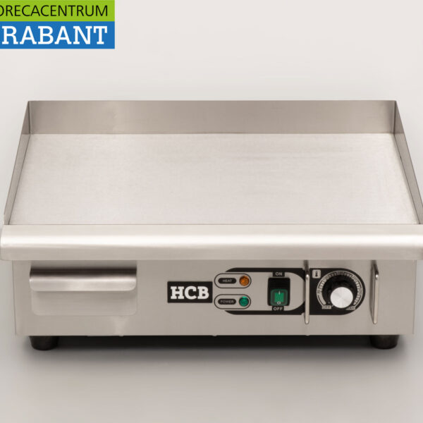 HCB RVS Grillplaat Bakplaat Glad 55 cm 230V Horeca