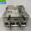 RVS Dubbele Friteuse Frituur 2 x 21 liter PROPAAN gas Horeca