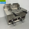 RVS Dubbele Friteuse Frituur 2 x 21 liter PROPAAN gas Horeca - Afbeelding 2