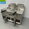 RVS Dubbele Friteuse Frituur 2 x 21 liter PROPAAN gas Horeca - Afbeelding 3