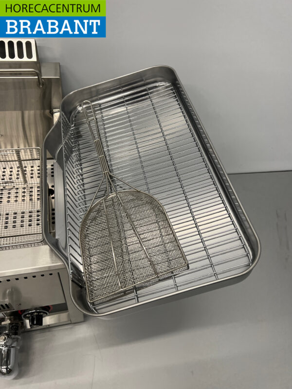 RVS Dubbele Friteuse Frituur 2 x 21 liter PROPAAN gas Horeca - Afbeelding 7