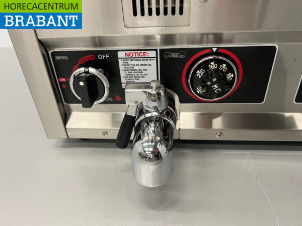 RVS Dubbele Friteuse Frituur 2 x 21 liter PROPAAN gas Horeca - Afbeelding 8
