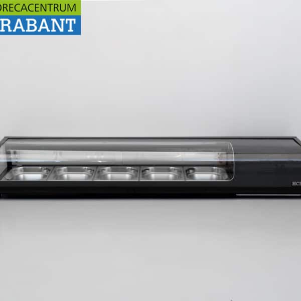 HCB Sushivitrine Tapasvitrine Opzet koelvitrine 5 x 1/2 GN 180 cm 230V Horeca