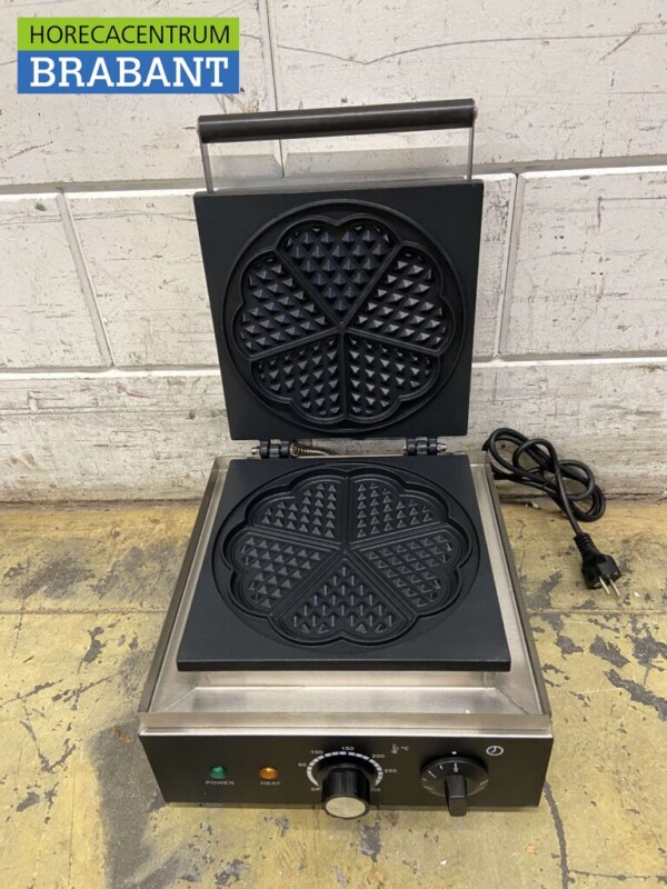 RVS Wafelijzer hartjes met timer 230V Horeca - Afbeelding 5