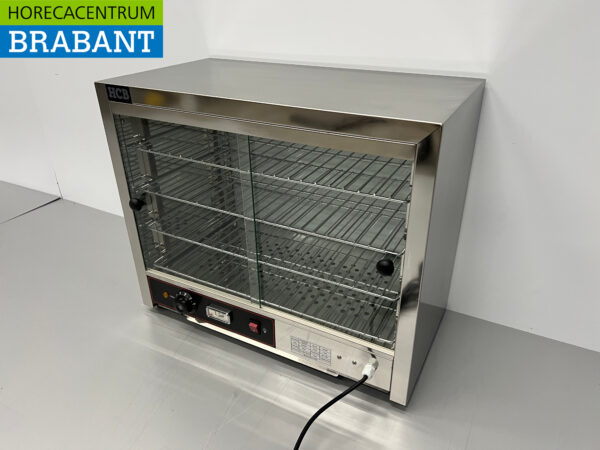 HCB RVS Warmhoudvitrine warmtevitrine warmhoudkast 64 cm 230V Horeca - Afbeelding 3