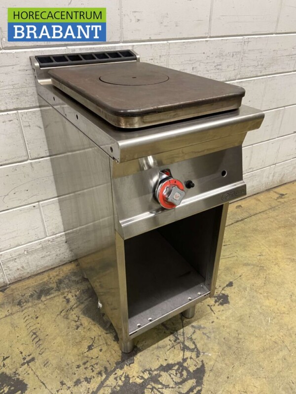 RVS Lotus doorkookplaat kookplaat fornuis 40 cm GAS Horeca - Afbeelding 3