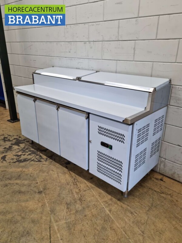 RVS Saladette Saladiere Koelwerkbank 179,5 cm 230V Horeca - Afbeelding 2
