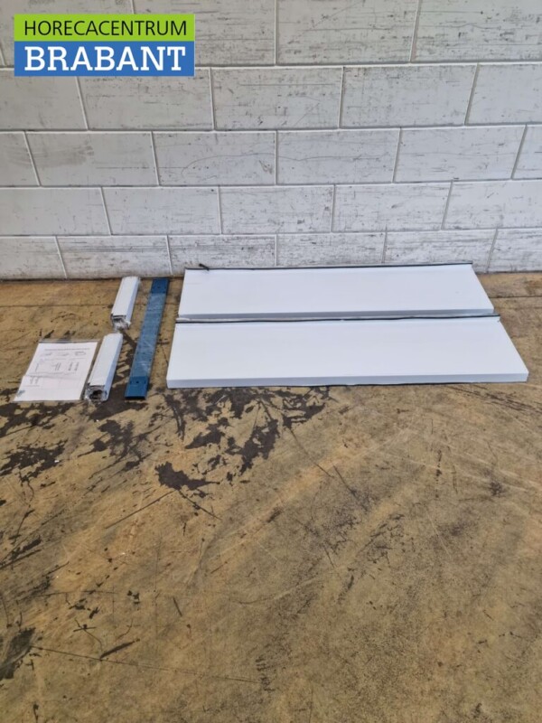 RVS Dubbel Wandschap schap 120 x 30 cm Horeca
