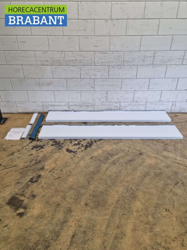 RVS Dubbel Wandschap schap 200 x 30 cm Horeca