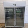 RVS Dubbeldeurs 2-deurs Glasdeur Vriezer Vrieskast 1300 liter 230V Horeca