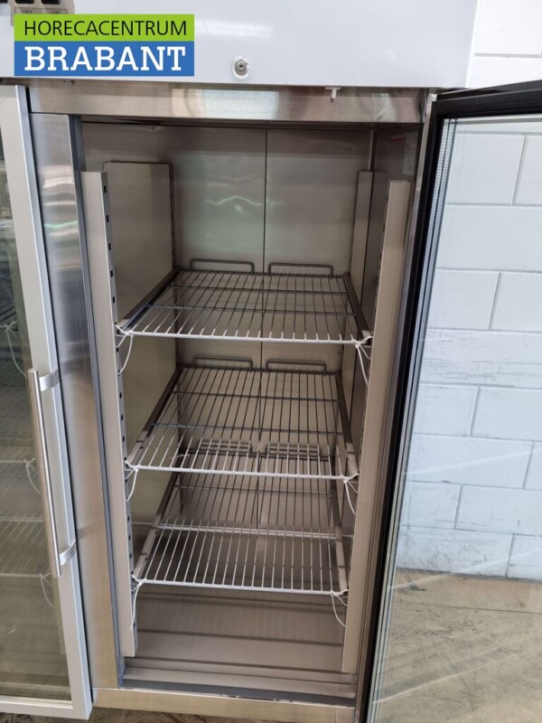 RVS Dubbeldeurs 2-deurs Glasdeur Vriezer Vrieskast 1300 liter 230V Horeca - Afbeelding 5