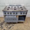 RVS MBM Dexion 6 pits Fornuis Gasfornuis met gasoven oven 110 cm GAS Horeca