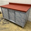 RVS Polyethyleen PE Werkkast Kast Snijtafel Premium-line 2 schuifdeuren 3 laden 140 cm Horeca Slagerij - Afbeelding 2