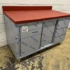 RVS Polyethyleen PE Werkkast Kast Snijtafel Premium-line 2 schuifdeuren 3 laden 140 cm Horeca Slagerij - Afbeelding 3