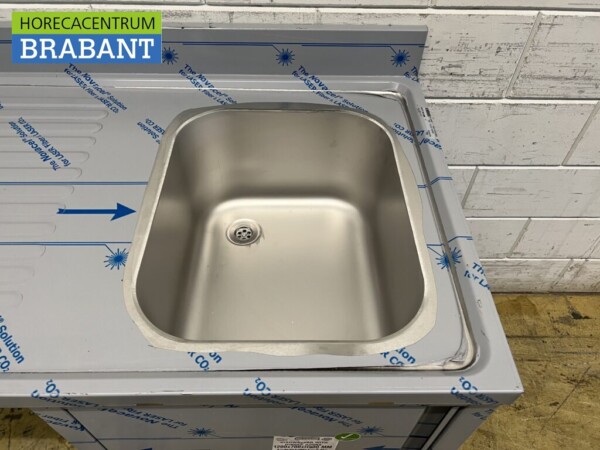 RVS Spoeltafel Spoelbak klapdeur 120 cm Horeca - Afbeelding 4