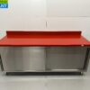 RVS Polyethyleen PE Werkkast Kast Snijtafel Premium-line 2 schuifdeuren 200 cm Horeca Slagerij