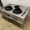 RVS Nayati woktafel wokfornuis 3 branders 150 cm GAS Aardgas Horeca - Afbeelding 3