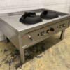 RVS Nayati woktafel wokfornuis 3 branders 150 cm GAS Aardgas Horeca - Afbeelding 4