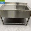 RVS Spoeltafel spoelbak Premium-line Gelast model 120 cm Horeca