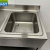 RVS Spoeltafel spoelbak Premium-line Gelast model 120 cm Horeca - Afbeelding 5
