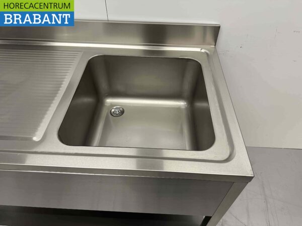 RVS Spoeltafel spoelbak Premium-line Gelast model 120 cm Horeca - Afbeelding 5