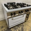 RVS Giga 6 pits Fornuis Gasfornuis met elektrische oven 100 cm GAS/400V Horeca - Afbeelding 3