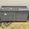 RVS Spoeltafel Dubbele Spoelbakken 2 schuifdeuren Premium-line 180 cm Horeca