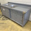 RVS Spoeltafel Dubbele Spoelbakken 2 schuifdeuren Premium-line 180 cm Horeca - Afbeelding 3