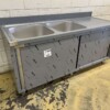 RVS Spoeltafel Dubbele Spoelbakken 2 schuifdeuren Premium-line 180 cm Horeca - Afbeelding 4