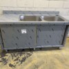 RVS Spoeltafel Dubbele Spoelbakken 2 schuifdeuren Premium-line 160 cm Horeca