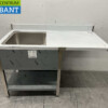 RVS Spoeltafel Spoelbak Gelast model Premium-line 140 cm Horeca